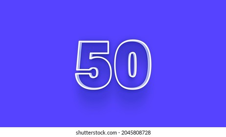 blue 3d number 50 isolated on blue background coupon 50 3d numbers rendering discount collection for your unique selling poster, banner ads, Christmas, Xmas sale and more