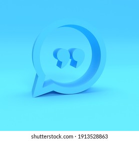 Blue 3d Quote Icon 