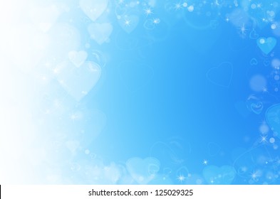 Blue Abstract Background Heart Stock Illustration 125029325
