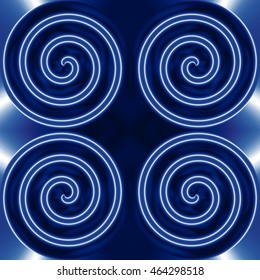 blue abstract background with a spiral pattern