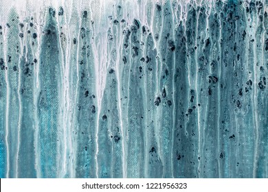 Blue White Abstract Acrylic Painting On Stock Illustration 602499734