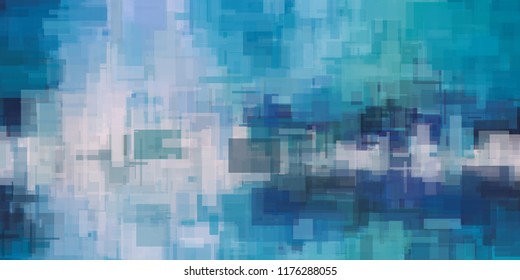 Blue Abstract Geometric Background. 3D rendering