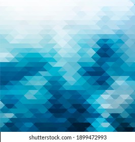 Blue Abstract Geometric Background.  Blue Grid Mosaic Background