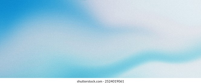 Blue abstract gradient background grain noise texture effect vibrant color flow wave copy space