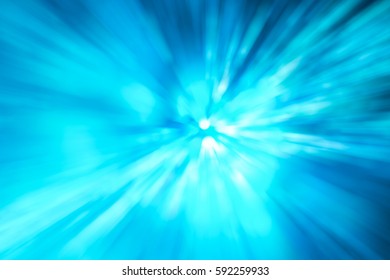 Blue Abstract Light Speed Tunnel Super Sonic Fast Vision Abstract Background.