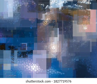 Blue abstract pattern. 3D rendering
