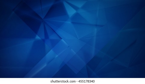 Blue abstract polygonal mosaic background, empty backdrop with place for content