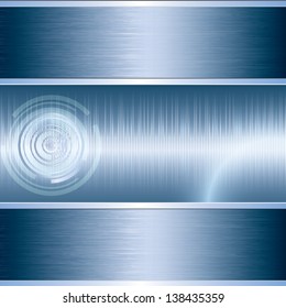 Blue abstract tech metal background