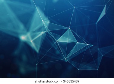 Blue Abstract Triangular Background 