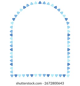 Blue Arched Shape Frame Border