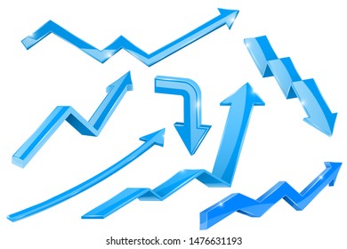 Financial Chart Interweaving Arrows Going On Stock Vector (Royalty Free ...