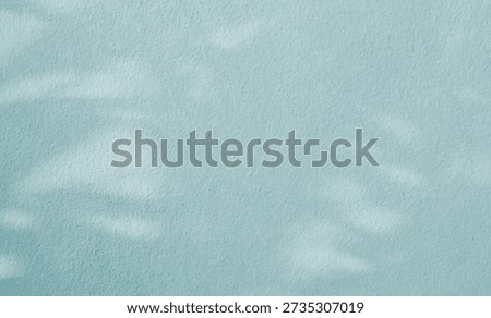 Blue background, abstract shadow line wall winter backdrop empty frame template for presentation product summer or cosmetic beauty skin care, banner organic elegant interior minimal