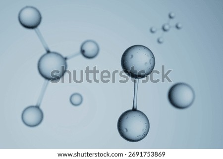 A blue background with a bunch of different colored spheres. The spheres are all different sizes and are scattered throughout the image