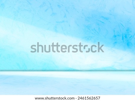 Blue Background for Presentation Abstract Studio Cyan Template Business Kitchen House Table Building Light Spaec Wall Interior Room Plant Shadow Window Desk Floor Bar Concrete Gradien Stone Podium.