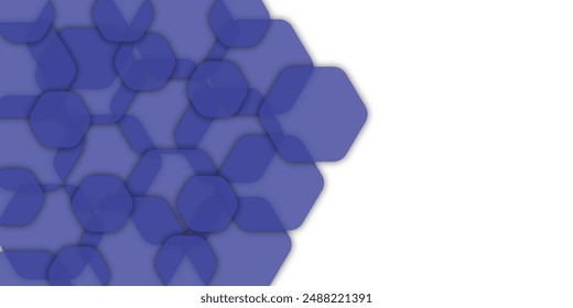 Blue background with rectangle. Bright blue geometric modern design background with lines of cubes. Neon hexagon vector abstract. blue hi-tech futuristic abstract background template with square shape