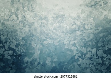 Blue background texture grunge, old vintage distressed pattern of mottled painted watercolor blobs, white and blue abstract border design