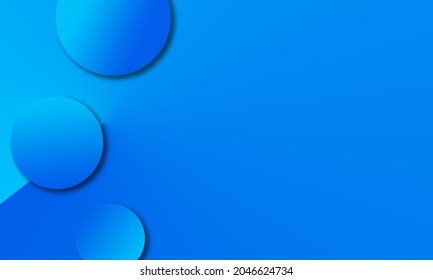 Blue Background With Three Circles Inside