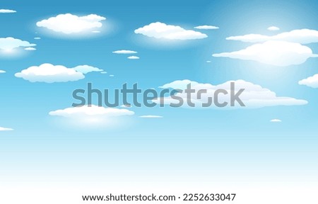 Blue Background With White Clouds 