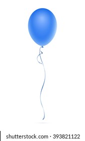 Blue Balloon With Ribbon