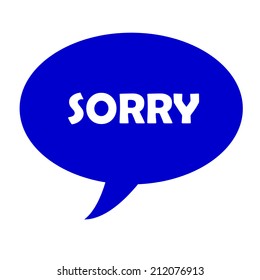 Blue Balloon White Word Sorry On Stock Illustration 212076913 ...