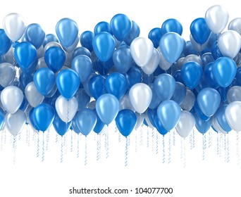 Blue Balloons Isolated