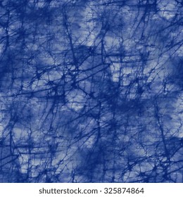 Blue Batik Texture - Seamless Fabric Background
