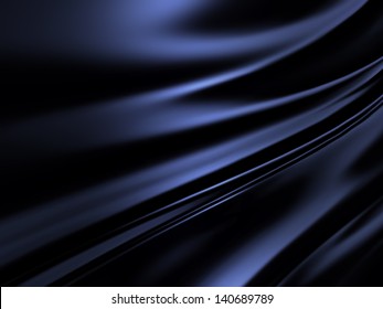 Blue Black Silk As Background