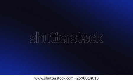 Blue and black smooth gradation background with grainy noise. for background, banner, paper, canvas, brochure, presentation and design elements.