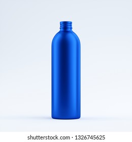 Blue Blank Aluminum Bottle Isolated On A Limbo