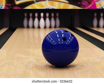 Blue Bowling Ball