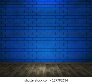 Blue Brick Interior Background