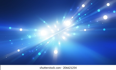 Blue Burst Abstract Background