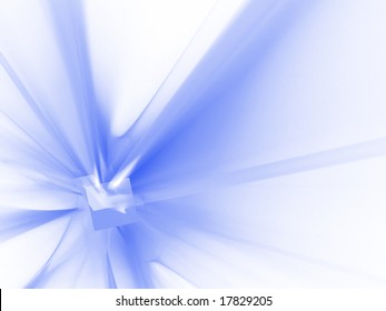 blue burst of light