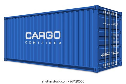 Blue Cargo Container