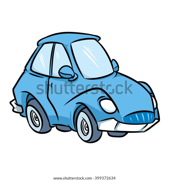 Blue\
Cartoon car isolated image illustration\
transport