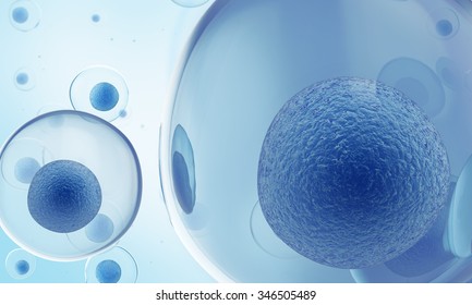 Blue cells under microscope. Life and biology, medicine scientific, molecular research dna. Scientific background