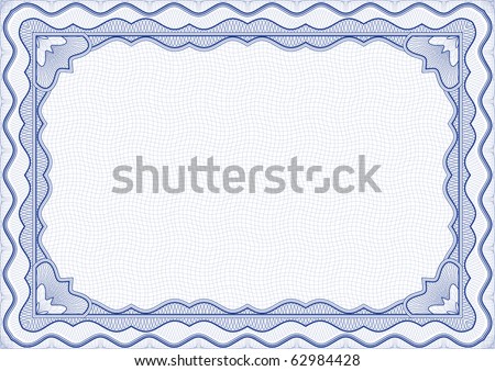 blue certificate template