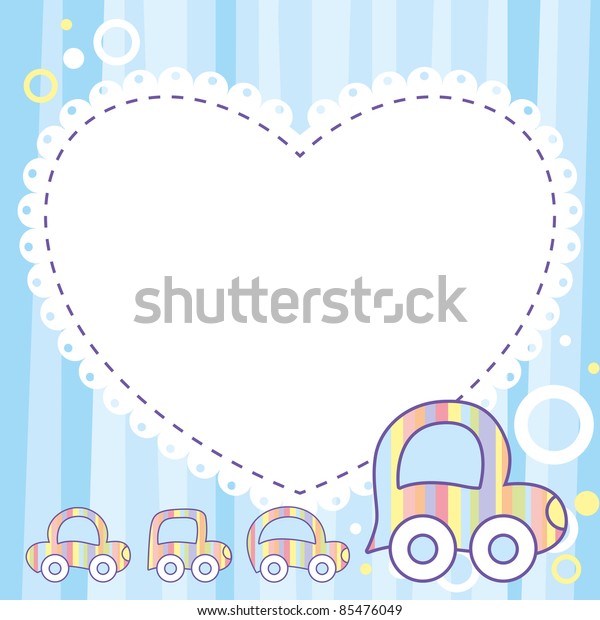 blue child template\
with cute cartoon\
cars