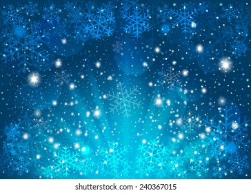 Blue Christmas background, illustration format.