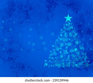 Blue Christmas Tree background