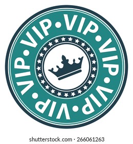 Blue Circle Vip Badge Label Sticker Stock Illustration 266061263