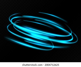 Blue Cirlce Light With Tracing Effect