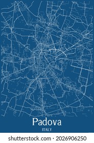 Blue City Map Padova Italy Stock - Blue City Map Padova Italy 260nw 2026906250
