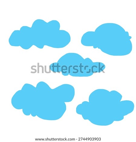Blue Clouds Illustrationcloud scape,sky blue