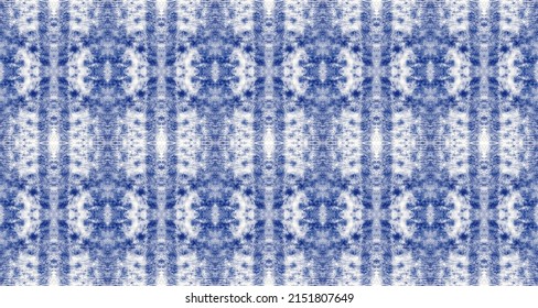 Blue Color Bohemian Pattern Tribal Geometric Stock Illustration ...