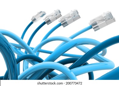 Blue Color Network Cable