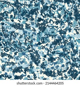 Blue Color Palette Marble Print