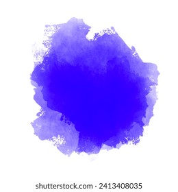 Blue color vector hand-drawn watercolor liquid stain. For social media background - Powered by Shutterstock