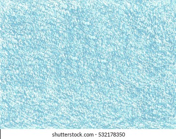 Blue Colored Pencil Background. Watercolor Paper Crumbly Texture. Template For Christmas Greeting Cards And So On.