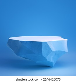 Blue colored stone podium for display product. 3d illustration - Powered by Shutterstock